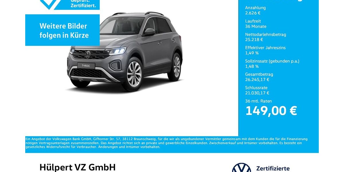 VW T-Roc 4.765 km 27.844 &euro; Dortmund 44141