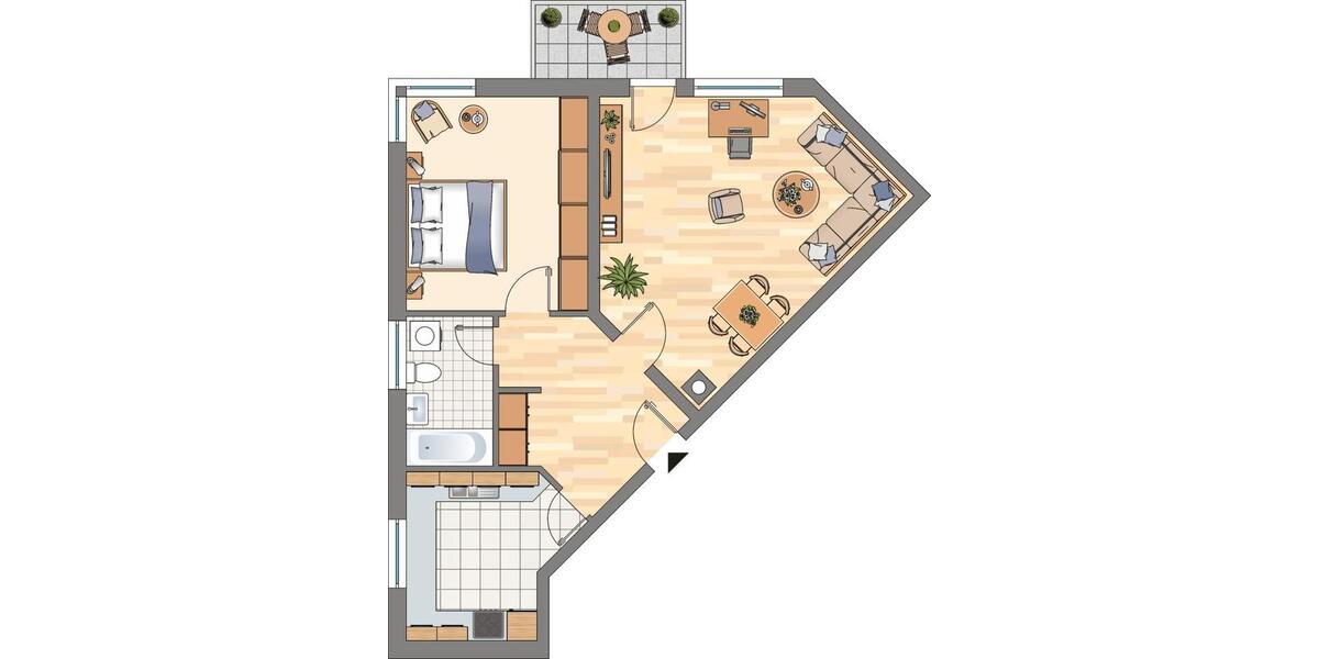 Etagenwohnung Castrop-Rauxel Rauxel - 2 Zimmer, 66 m&sup2;, 379&euro; | Angebot:26478010