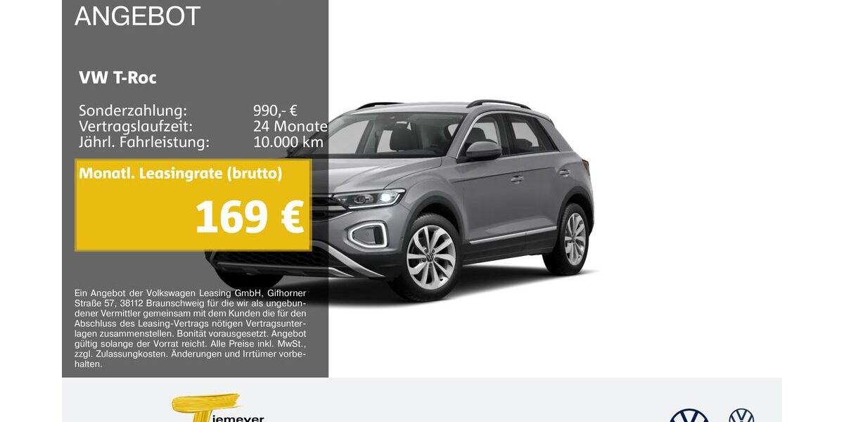 VW T-Roc 9.735 km 22.940 &euro; Marl 45770