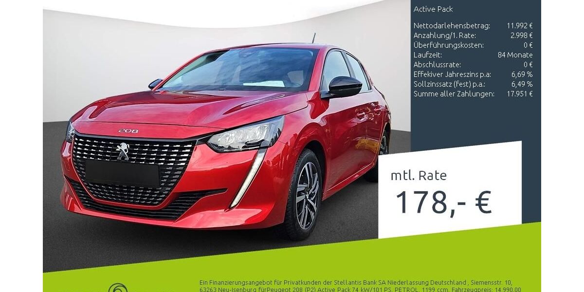 Peugeot 208 29.489 km 14.989 &euro; Dülmen 48249