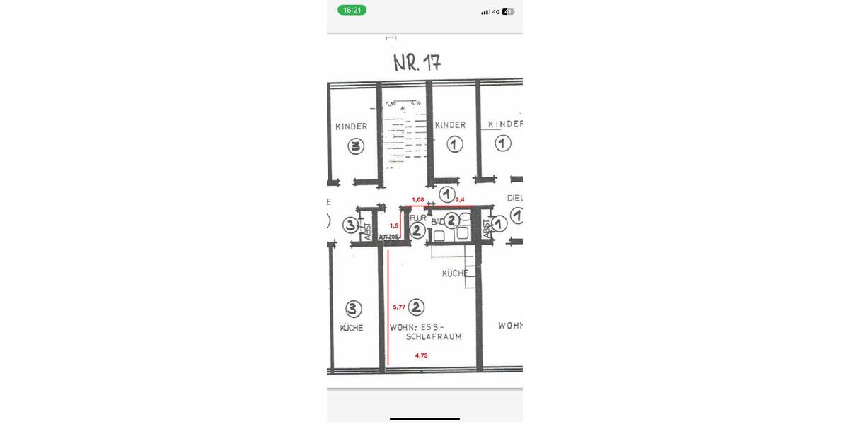Etagenwohnung Marl Alt-Marl - 1 Zimmer, 33 m&sup2;, 800&euro; | Angebot:26359724
