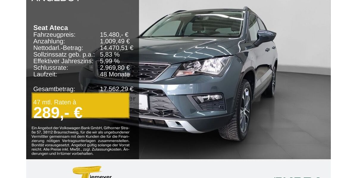 Seat Ateca 73.360 km 15.480 &euro; Bochum 44809