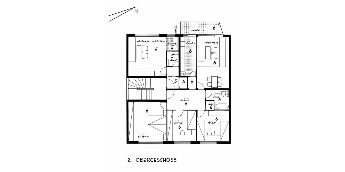 Etagenwohnung Essen Stadtbezirk III - 5 Zimmer, 103 m&sup2;, 220.000&euro; | Angebot:26946332