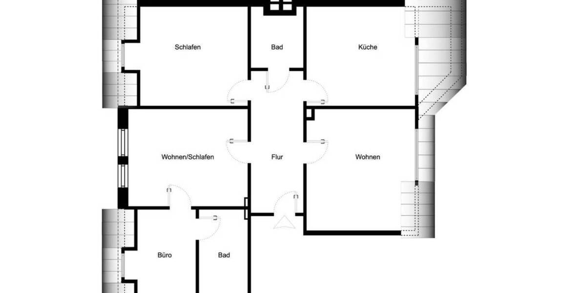 Etagenwohnung Dortmund Barop - 4 Zimmer, 92 m&sup2;, 215.000&euro; | Angebot:26541291