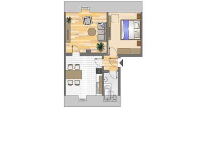 Wohnung Gelsenkirchen Bulmke-Hüllen - 2.5 Zimmer, 46 m&sup2;, 339&euro; | Angebot:27723097