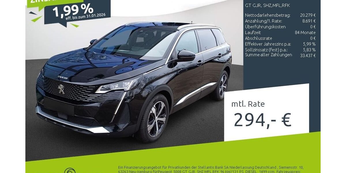 Peugeot 5008 49.886 km 27.498 &euro; Borken 46325