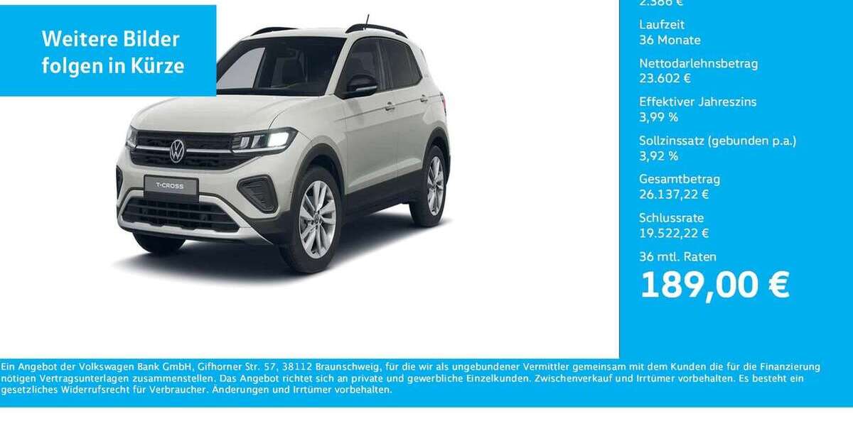 VW T-Cross 6.030 km 25.988 &euro; Dortmund 44141