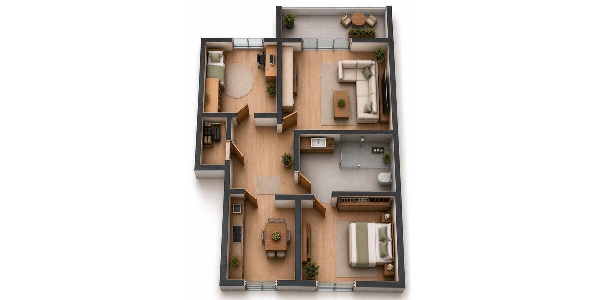 Etagenwohnung Lünen Brambauer - 3 Zimmer, 69 m&sup2;, 183.000&euro; | Angebot:26960309