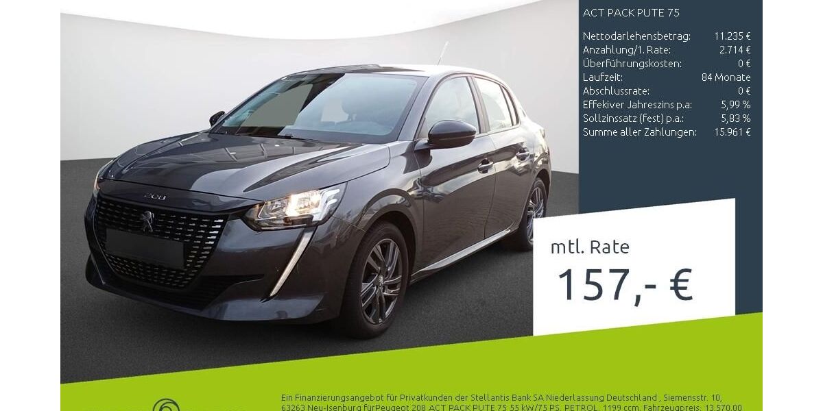Peugeot 208 44.182 km 13.949 &euro; Dülmen 48249