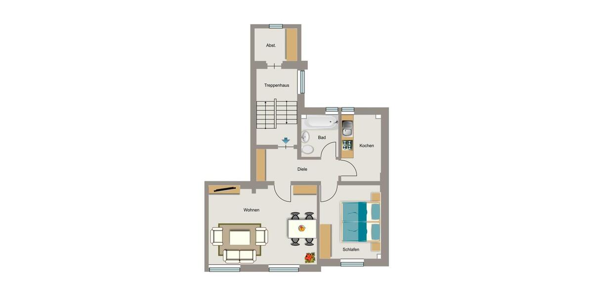 Erdgeschoßwohnung Lünen Brambauer - 3.5 Zimmer, 63 m&sup2;, 352&euro; | Angebot:26243190