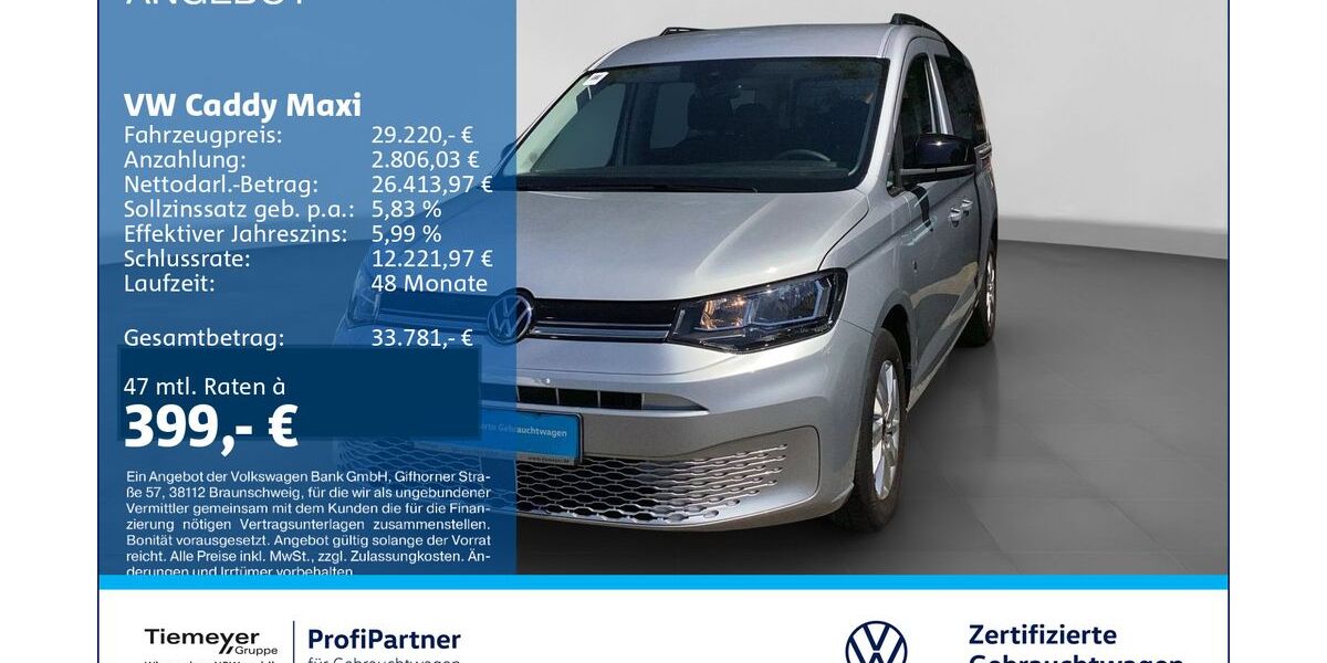 VW Caddy 18.649 km 29.220 &euro; Recklinghausen 45663