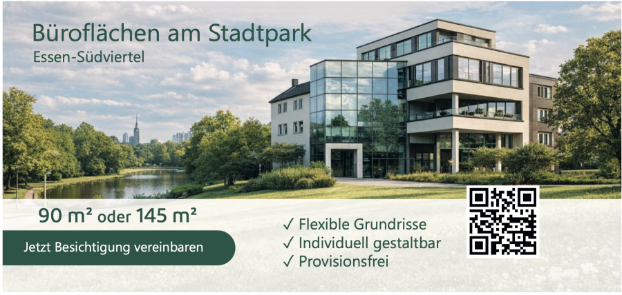 Büro in Toplage am Stadtgarten - 85 qm - Essen Südviertel Rüttenscheid - Gewerbeobjekt Essen Südviertel | Angebot:25833956