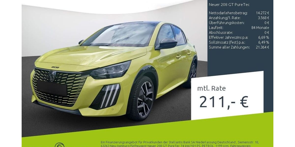 Peugeot 208 20.816 km 17.840 &euro; Dülmen 48249