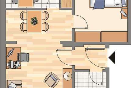 Wohnung Dortmund Kemminghausen - 2.5 Zimmer, 49 m&sup2;, 401&euro; | Angebot:27723172