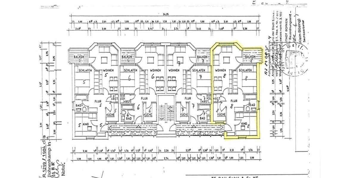 Etagenwohnung Borken - 3 Zimmer, 65 m&sup2;, 181.000&euro; | Angebot:26977240