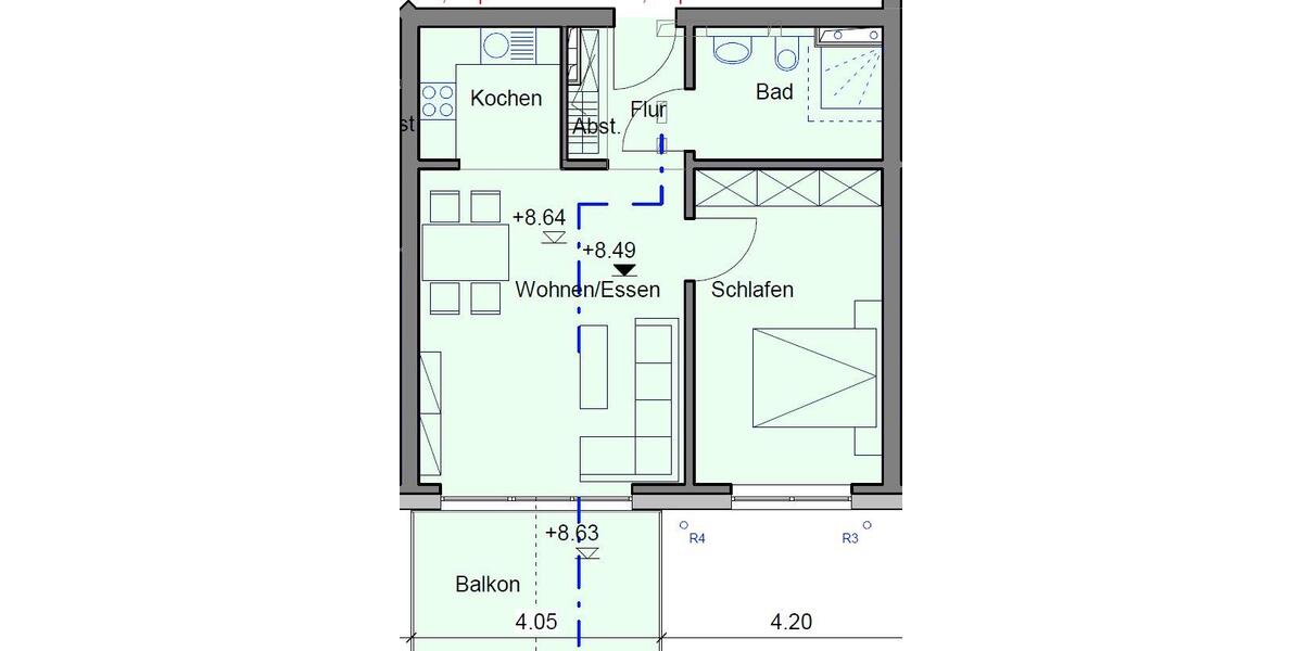 Etagenwohnung Oer-Erkenschwick Erkenschwick - 2.5 Zimmer, 57 m&sup2;, 699&euro; | Angebot:27626814