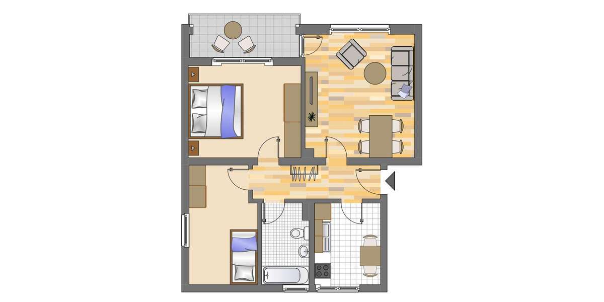 Etagenwohnung Gelsenkirchen Hassel - 3 Zimmer, 63 m&sup2;, 439&euro; | Angebot:27723067