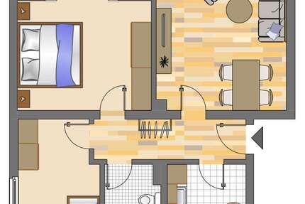 Wohnung Gelsenkirchen Hassel - 3 Zimmer, 63 m&sup2;, 439&euro; | Angebot:27723067