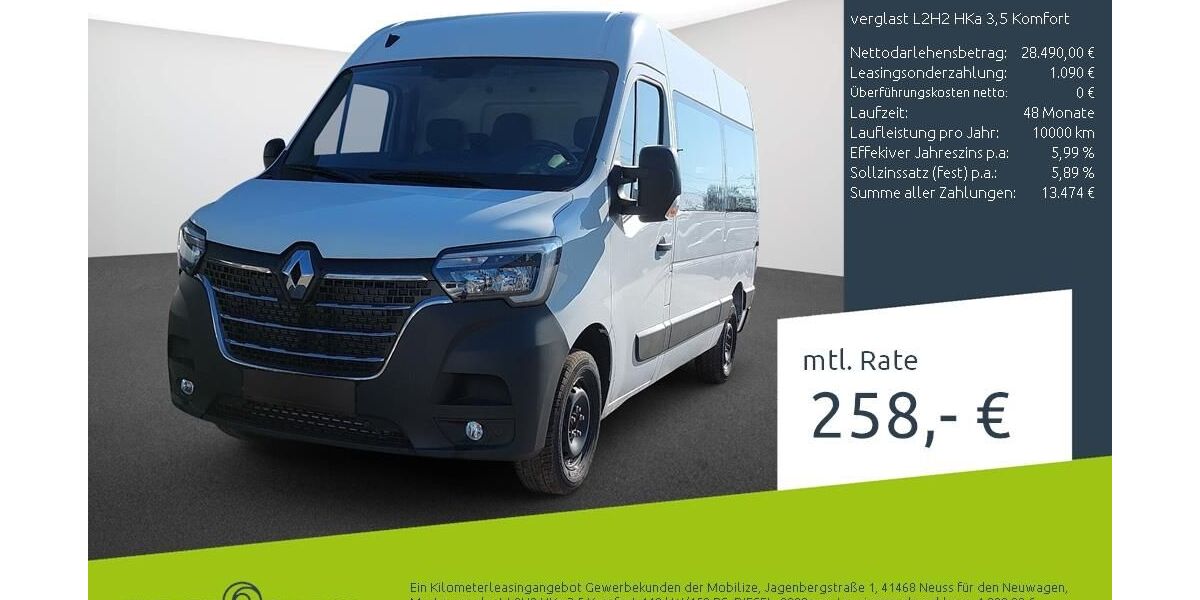Renault Master 1.500 km 28.490 &euro; Borken 46325