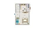 Etagenwohnung Lünen Brambauer - 1.5 Zimmer, 36 m&sup2;, 306&euro; | Angebot:25855691