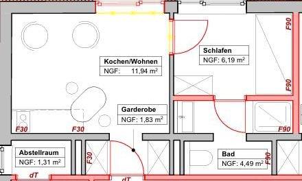 Etagenwohnung Hattingen - 2 Zimmer, 25 m&sup2;, 375&euro; | Angebot:27547876