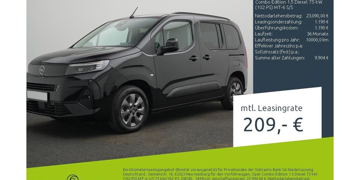 Opel Combo 1.500 km 23.090 &euro; Borken 46325