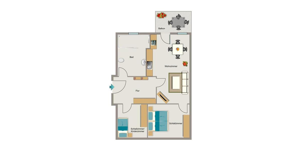 Etagenwohnung Waltrop - 3 Zimmer, 52 m&sup2;, 357&euro; | Angebot:26329889