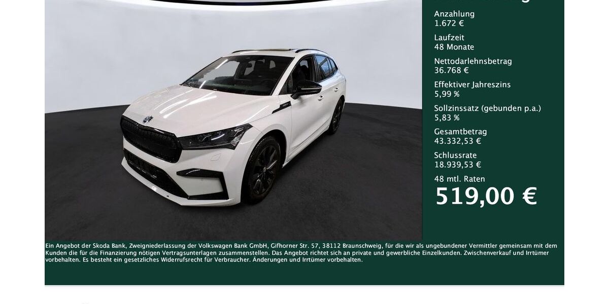 Skoda Enyaq 51.932 km 38.440 &euro; Dortmund 44269