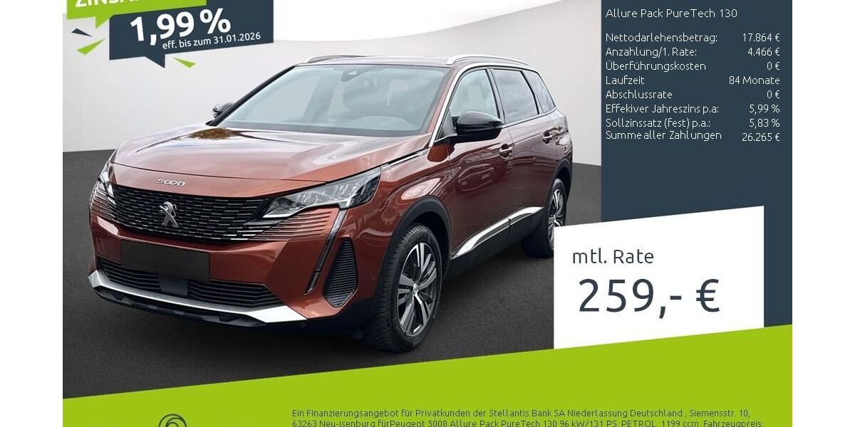 Peugeot 5008 18.908 km 22.749 &euro; Borken 46325
