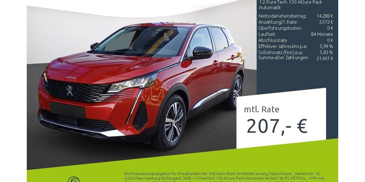 Peugeot 3008 49.050 km 17.555 &euro; Borken 46325