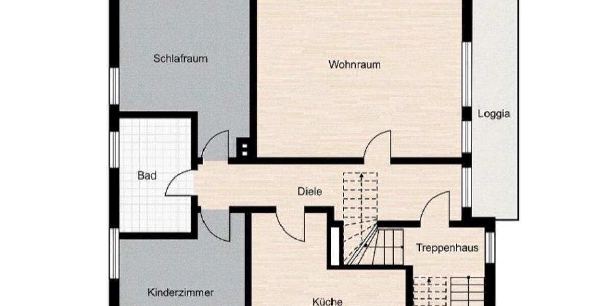 Etagenwohnung Oberhausen Schmachtendorf - 3 Zimmer, 84 m&sup2;, 800&euro; | Angebot:27605418