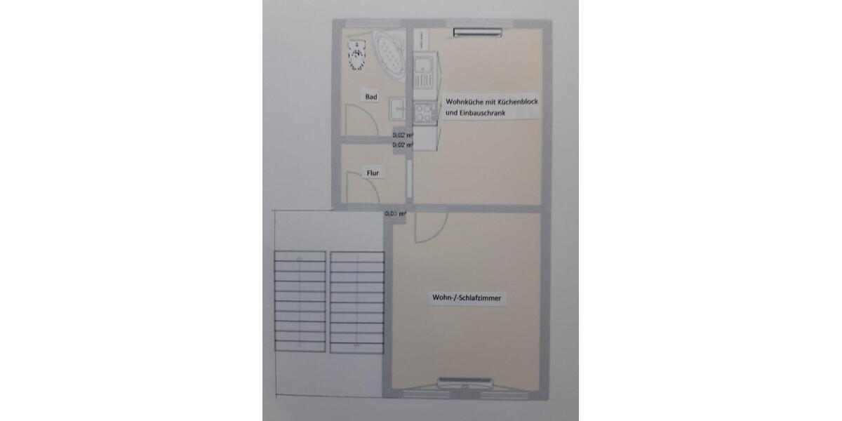 Hochparterre Marl Alt-Marl - 1.5 Zimmer, 38 m&sup2;, 355&euro; | Angebot:27619593