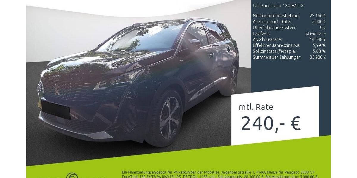 Peugeot 5008 19.825 km 26.540 &euro; Borken 46325