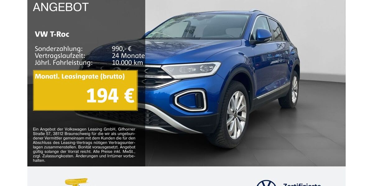VW T-Roc 6.833 km 27.790 &euro; Marl 45770
