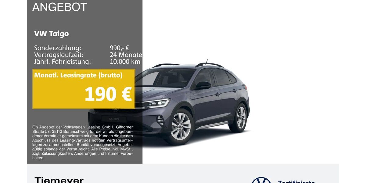 VW Taigo 8.500 km 25.690 &euro; Bochum 44892