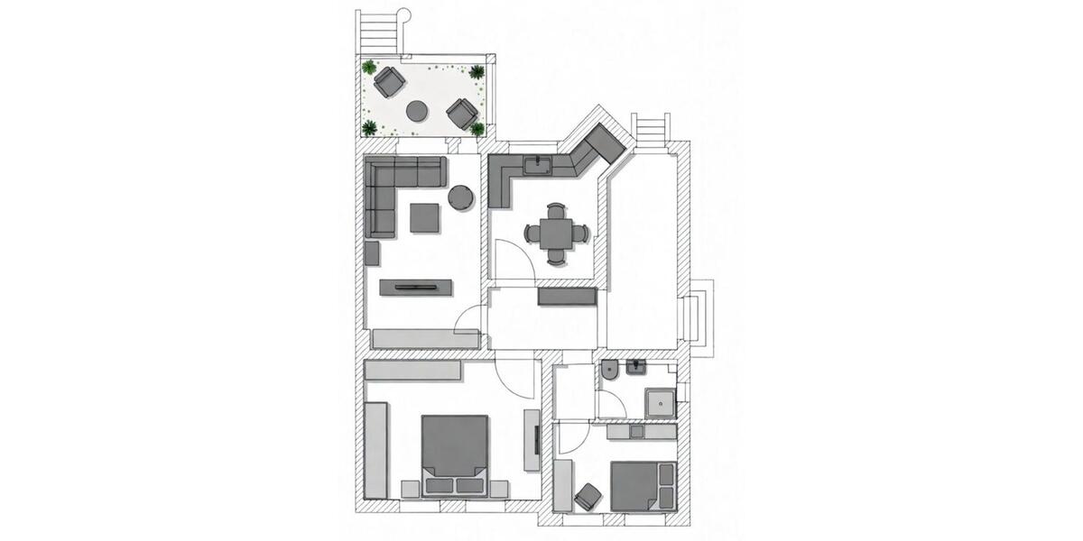 Erdgeschoßwohnung Herne Sodingen - 3 Zimmer, 90 m&sup2;, 1.200&euro; | Angebot:26148129