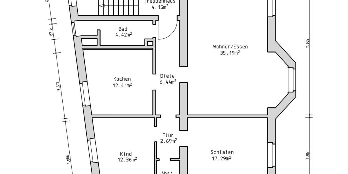 Etagenwohnung Bochum Bochum-Mitte - 3 Zimmer, 93 m&sup2;, 695&euro; | Angebot:27617454