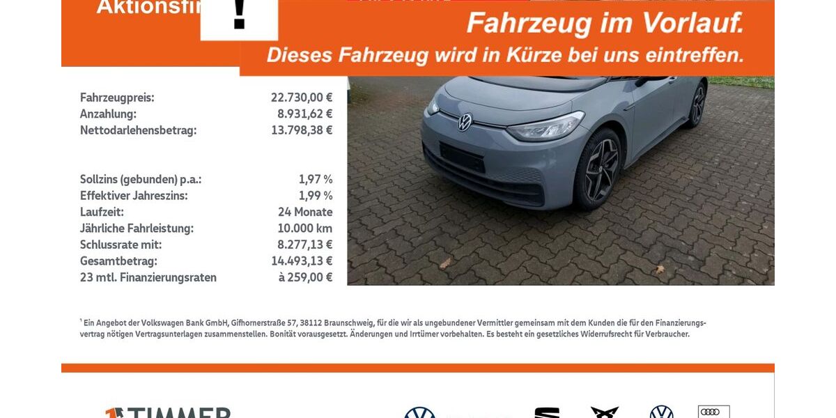 VW ID.3 31.254 km 22.730 &euro; Dülmen 48249