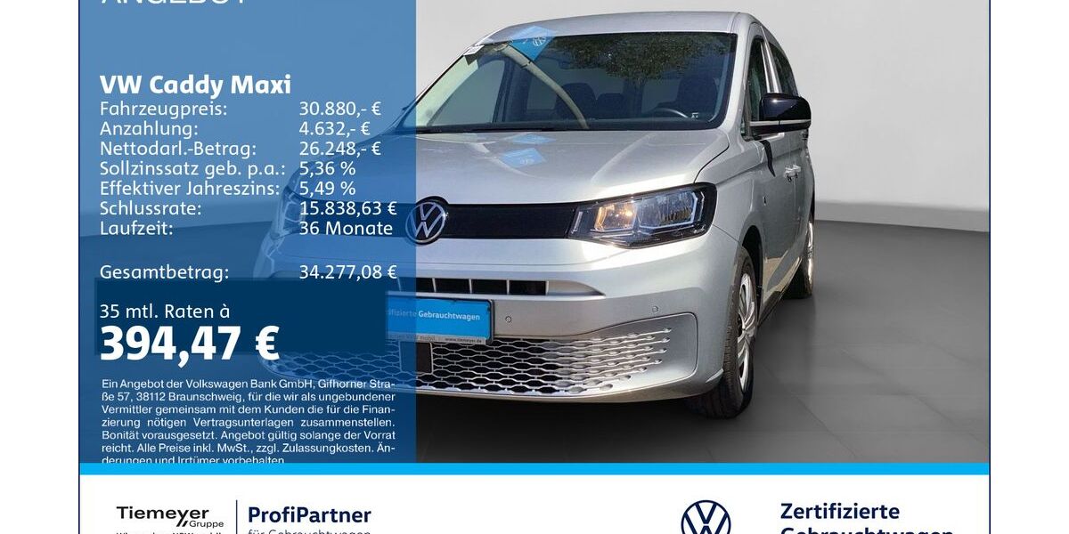 VW Caddy Maxi 20.170 km 30.880 &euro; Recklinghausen 45663