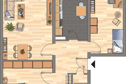 Wohnung Dortmund Grevel - 3 Zimmer, 75 m&sup2;, 599&euro; | Angebot:26551454