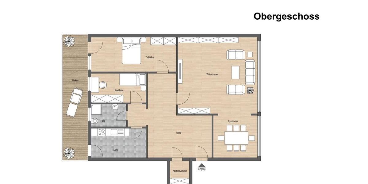 Etagenwohnung Borken - 3 Zimmer, 93 m&sup2;, 930&euro; | Angebot:26195769