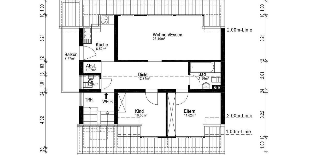 Dachgeschoßwohnung Oberhausen Schmachtendorf - 3 Zimmer, 73 m&sup2;, 950&euro; | Angebot:27547753