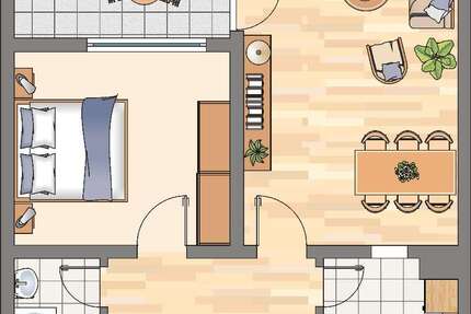 Wohnung Dortmund Wickede - 2 Zimmer, 60 m&sup2;, 469&euro; | Angebot:26551488