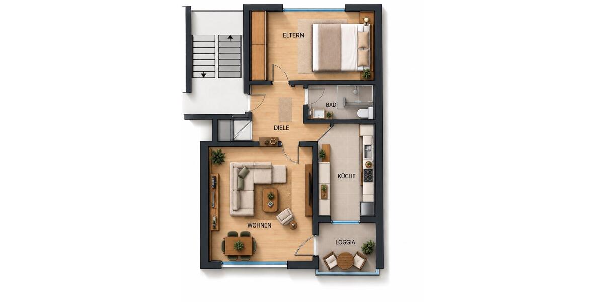 Erdgeschoßwohnung Oberhausen Alstaden - 2.5 Zimmer, 58 m&sup2;, 625&euro; | Angebot:27597539