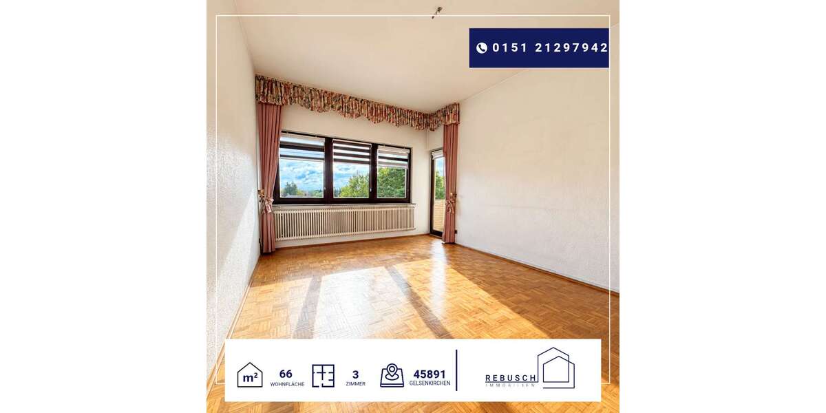Etagenwohnung Gelsenkirchen Erle - 3 Zimmer, 66 m&sup2;, 89.000&euro; | Angebot:27710153