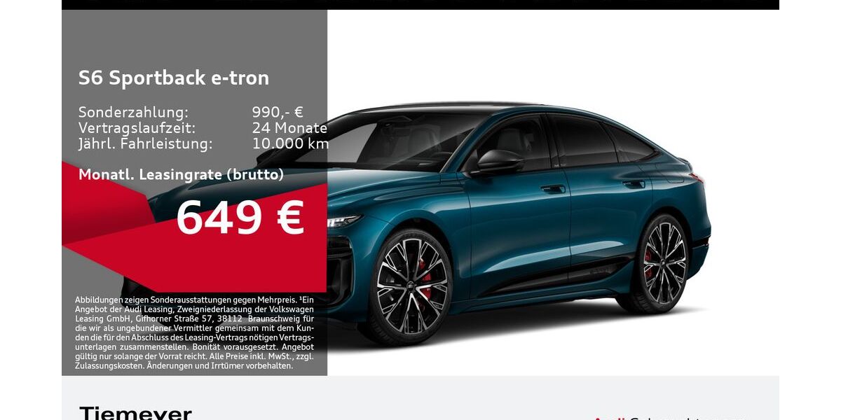 Audi S6 e-tron 19.025 km 82.890 &euro; Gelsenkirchen 45894