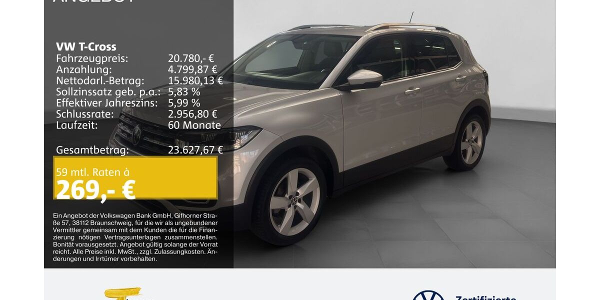 VW T-Cross 29.279 km 18.860 &euro; Gelsenkirchen 45888