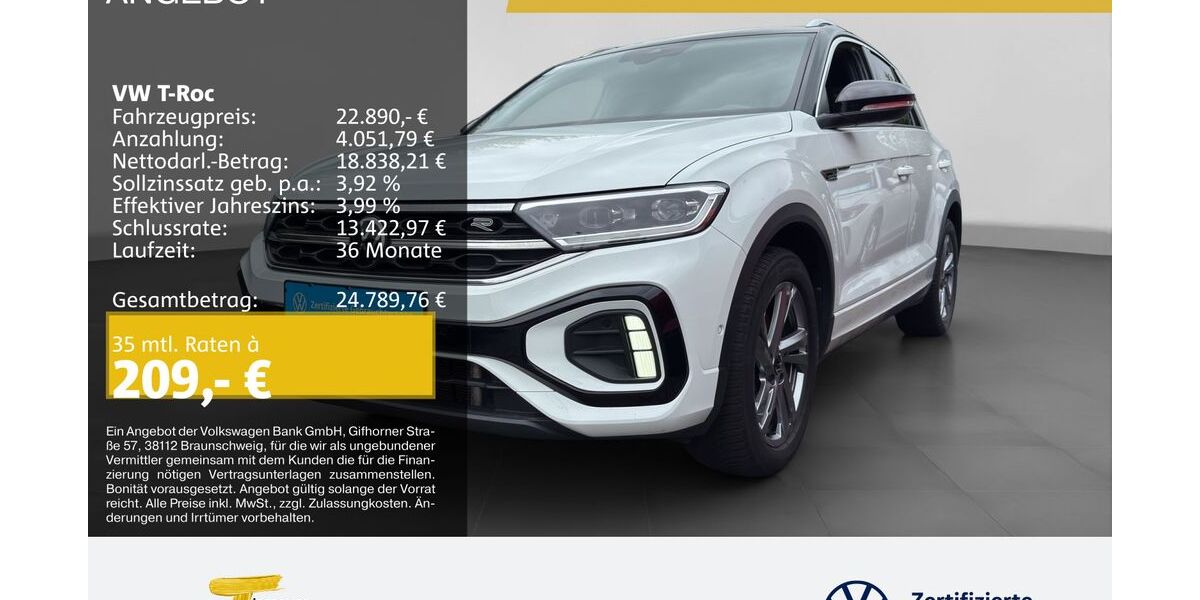 VW T-Roc 110.220 km 22.890 &euro; Oberhausen 46047