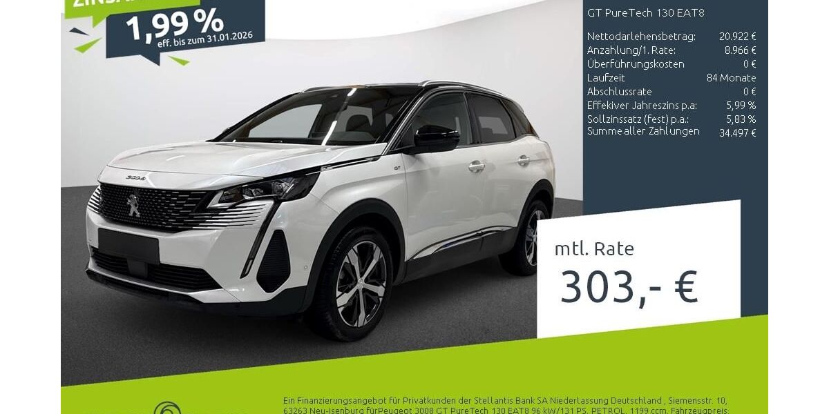 Peugeot 3008 23.378 km 28.740 &euro; Dülmen 48249