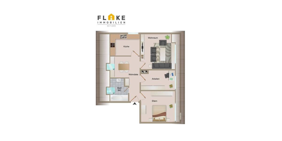 Recklinghausen-Suderwich! Renovierte, helle Dachgeschosswohnung in einem gepflegten Mehrfamilienhaus - Etagenwohnung Recklinghausen Suderwich | Angebot:25959739